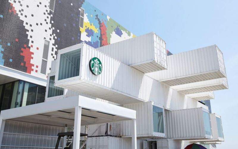 Starbucks Taiwan opens first store built from recycled shipping containers