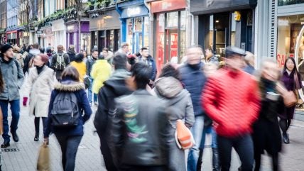 Retail footfall in high street plummeted by 9.3% YoY in February 2024. Credit: William Barton via Shutterstock.com.